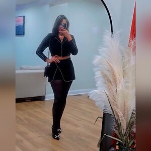 Black blazer & skort set size M,L,XL